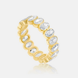 Oval Bezel Set Eternity Band