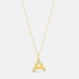 Initial Pave Accent Necklace