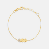 Personalized Pave Accent Name Bracelet