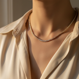 Graduated Three Prong Tennis Necklace