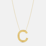 Jumbo Textured Initial Necklace