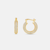 Small Pave Hoops