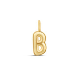 Personalized Bubble Letter Initial Charm Necklace
