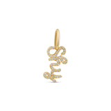 Personalized Pave Cursive Name Charm Necklace