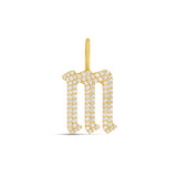 Personalized Gothic Initial Charm Necklace