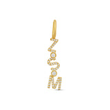 Personalized Pave Stacked Initials Charm Necklace