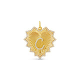 Personalized Starburst Pave Initial Charm Necklace