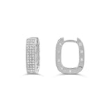 Chunky Pave Horseshoe Hoops