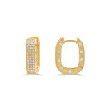 Chunky Pave Horseshoe Hoops