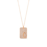 Pave Medallion Initial Necklace