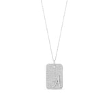 Pave Medallion Initial Necklace