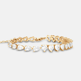 Half Heart Half Pear Tennis Bracelet