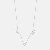 Personalized Double Initial and Heart Accent Necklace