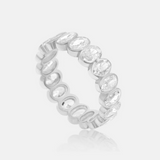 Oval Bezel Set Eternity Band