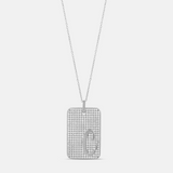 Pave Medallion Initial Necklace