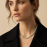 Classic Turquoise 2mm Tennis Necklace
