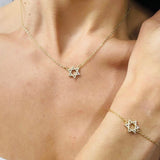 Pave Star of David Bracelet