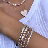 Half Emerald Half Pear Tennis Bracelet
