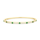 Thin Stone Segment Bangle