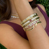 Thin Stone Segment Bangle