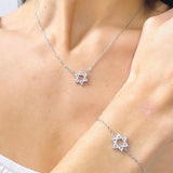 Pave Star of David Bracelet