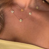 Small Fluted Flower Necklace