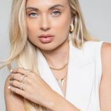 Thick Dome Pave Hoops