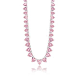 Graduated Heart Tennis Necklace