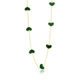 Multi Heart Enamel Necklace