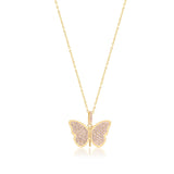 Pave Butterfly Necklace