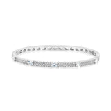 Slim Pave Round Stone Bangle