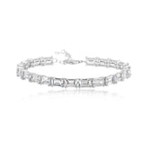 Emerald Shape Prong-Set Tennis Bracelet