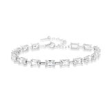 Emerald Shape Bar Tennis Bracelet