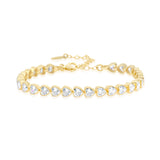 Mini Heart Bezel-Set Tennis Bracelet