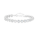 Bezel-Set Heart Tennis Bracelet