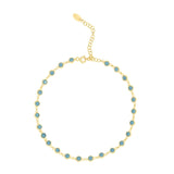 Round Bezel-Set Anklet
