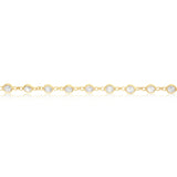 Round Bezel-Set Anklet