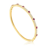Thin Stone Segment Bangle