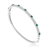 Thin Stone Segment Bangle