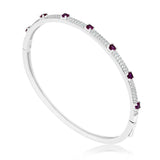 Thin Stone Segment Bangle