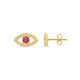 Pave Evil Eye Studs