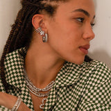 Chunky Pave Horseshoe Hoops