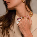 Pave Statement Heart Ring