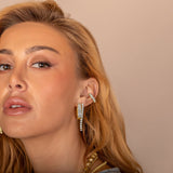 Chunky Pave Horseshoe Hoops