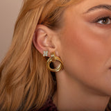 Twisted Round Drop Earrings