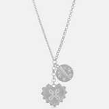 Fluted Heart Charm Necklace