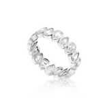 Pear Bezel Set Eternity Band