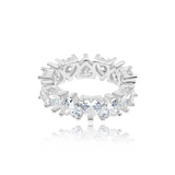 Heart Prong-Set Eternity Band