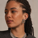 Textured Round Drop Earrings