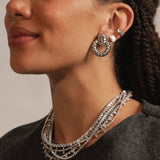 Textured Round Drop Earrings